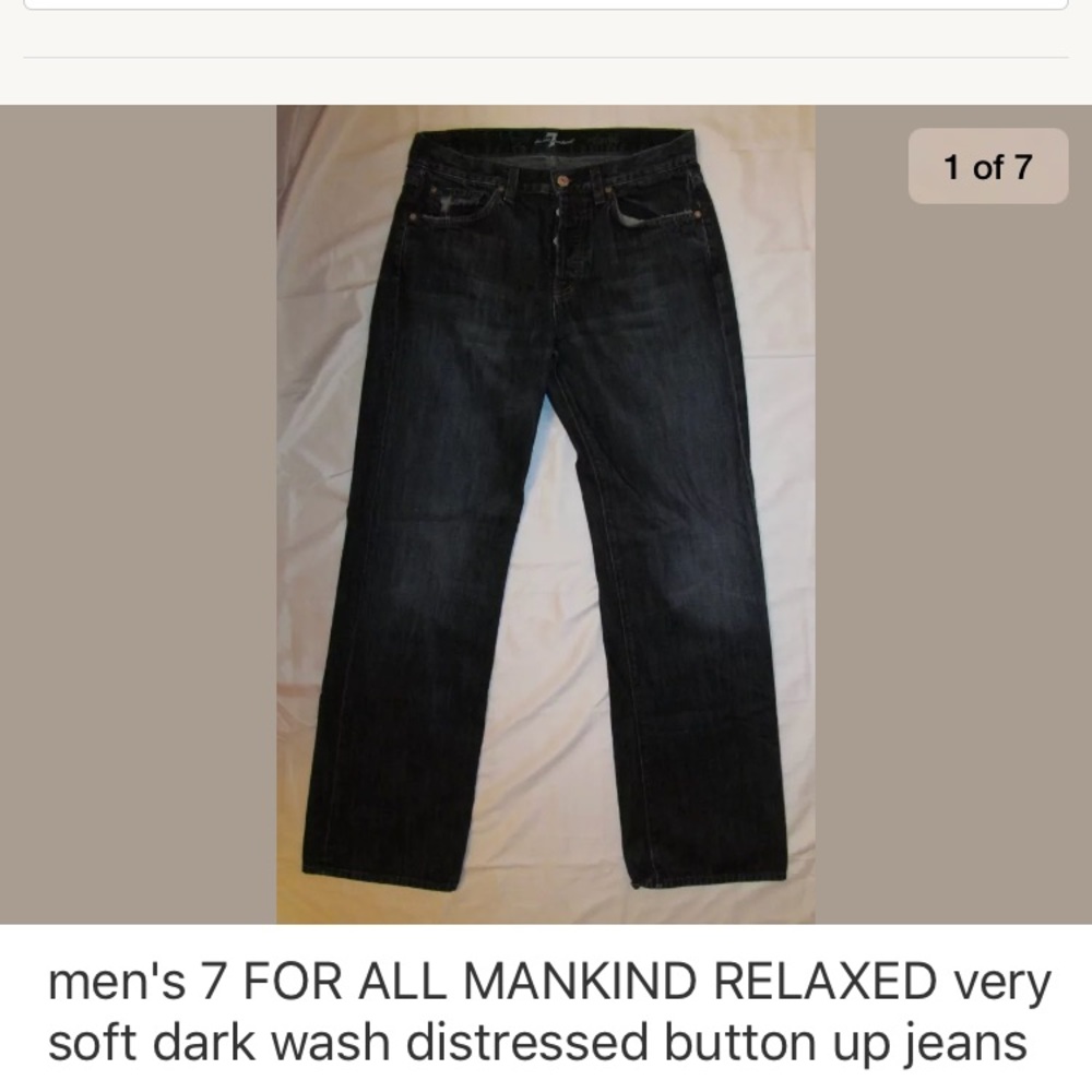 7FAM RELAXED button up aged look jeans